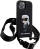 Etui Karl Lagerfeld Crossbody Ikonik do Apple iPhone 15/14/13  Black (KLHCP15SSCBSKNK) - obraz 3