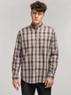 Koszula męska bawełniana w kratę Lee Cooper New Tenby-09Zk 3XL Beżowa (5905991748014) - obraz 1