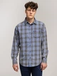Koszula męska bawełniana w kratę Lee Cooper Will-2124 3XL Niebieska (5905991748502) - obraz 1