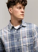 Koszula męska bawełniana w kratę Lee Cooper Will-2106 M Niebieska (5905991748533) - obraz 4
