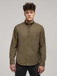Koszula męska bawełniana Lee Cooper Lars Oxford L Khaki (5905991750956) - obraz 1