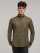 Koszula męska bawełniana Lee Cooper Lars Oxford 2XL Khaki (5905991750970) - obraz 3