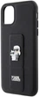Etui Karl Lagerfeld Gripstand Saffiano Karl&Choupette Pin do Apple iPhone 11/Xr Black (KLHCN61GSAKCPK) - obraz 6