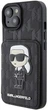 Панель Karl Lagerfeld Saffiano Cardslots and Stand Monogram Ikonik Patch для Apple iPhone 15/14/13 Black (KLHCP15SSAKKNSCK) - зображення 2