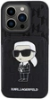 Etui Karl Lagerfeld Saffiano Cardslots and Stand Monogram Ikonik Patch do Apple iPhone 15 Pro Black (KLHCP15LSAKKNSCK) - obraz 3