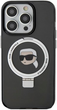 Etui Karl Lagerfeld Ring Stand Karl Head MagSafe do Apple iPhone 15 Pro Black (KLHMP15LHMRSKHK) - obraz 3