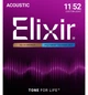 Струни для акустичної гітари Elixir 11025 Polyweb 80/20 Bronze Custom Light 11/52 - зображення 1