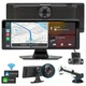 Монитор мультимедиа No Brand T28H 10.26" Auto CarPlay Bluetooth FM Черный (2522317964) - изображение 3