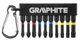 Біти GRAPHITE, набір 10шт, 1/4", ударні, PH,PZ,TX, 50мм, сталь S2, карабін (00124172) - изображение 1