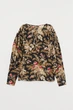 Блузка с широкими рукавами для женщины H&M 0817150-004 S Комбинированный - изображение 1