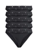Трусики-слип набор 5 шт. хлопковые кружевные для женщины Esmara LYCRA® 392373 L Черный - изображение 1