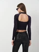 Топ велюровый для женщины H&M Divided 0931444-001 S Фиолетовый - изображение 3