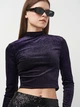 Топ велюровый для женщины H&M Divided 0931444-001 S Фиолетовый - изображение 5