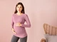 Футболка-лонгслив для беременных для женщины Esmara LYCRA® 426918 XS Розовый - изображение 2