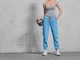 Спортивные штаны Regular Fit с начесом для женщины Crivit heiQ Fresh 425709 S Голубой - изображение 2