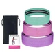 Тканевые резинки для фитнеса и спорта U-Powex Hip Resistance Band набор 3 шт + чехол в комплекте - изображение 4