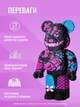 Конструктор 3D Bearbrick "Граффити" 55см | Конструктор для взрослых и детей в форме мишки, медведь конструктор 10 000 деталей - изображение 4