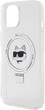 Панель Karl Lagerfeld Ring Stand Choupette Head MagSafe для Apple iPhone 15 Plus/14 Plus White (KLHMP15MHMRSCHH) - зображення 5