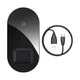Бездротове зарядний пристрій Baseus Simple 2in1 Wireless Charger Qi 15W Black (WXJK-01) - зображення 1