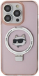 Etui Karl Lagerfeld Ring Stand Choupette Head MagSafe do Apple iPhone 15 Pro Pink (KLHMP15LHMRSCHP) - obraz 3