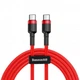 Кабель Baseus Cafule Type-C 3A (1m) (red) (CATKLF-B09) - изображение 4