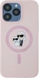 Etui plecki Karl Lagerfeld Silicone Karl & Choupette Ring MagSafe do iPhone 15 Pro Max Pink (3666339254490) - obraz 3