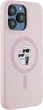 Etui plecki Karl Lagerfeld Silicone Karl & Choupette Ring MagSafe do iPhone 15 Pro Max Pink (3666339254490) - obraz 4