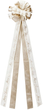 Декоративний бант Home Styling Collection 839565 на ялинку 130 x 33 см Кремова (8721037684408) - зображення 1