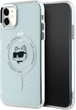 Etui Karl Lagerfeld IML Metal Choupette Head MagSafe do Apple iPhone 11/Xr White (KLHMN61HLSCHH) - obraz 1