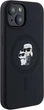 Панель Karl Lagerfeld Silicone Karl & Choupette Ring MagSafe для iPhone 15 Plus / 14 Plus Black (3666339254056) - зображення 4