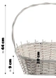 Кошик плетений подарунковий Kadax Mede 25 х 36 см Білий K9152 (5903699485033) - зображення 5