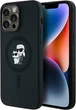 Панель Karl Lagerfeld Silicone Karl & Choupette Ring MagSafe для iPhone 14 Pro Black (3666339254025) - зображення 1
