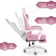 Геймерське крісло Hell's HC-1015 Pink White 5907196010989 - изображение 10