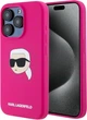 Панель Karl Lagerfeld Silicone Karl Head Print MagSafe для Apple iPhone 15 Pro Max Fuchsia (3666339257019) - зображення 1