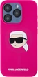 Панель Karl Lagerfeld Silicone Karl Head Print MagSafe для Apple iPhone 15 Pro Max Fuchsia (3666339257019) - зображення 3