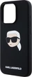 Панель Karl Lagerfeld Silicone Karl Head Print MagSafe для Apple iPhone 15 Pro Black (3666339257149) - зображення 2