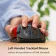 Мышь для трекбола для левой руки ELECOM EX-G, беспроводная USB 2,4 ГГц, эргономичная - изображение 2