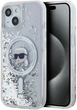 Панель Karl Lagerfeld Liquid Glitter Karl Head Magsafe do Apple iPhone 15/14/13 Transparent (KLHMP15SLGKISGH) - зображення 1