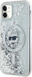 Etui Karl Lagerfeld Liquid Glitter Choupette Head Magsafe do Apple iPhone 11/Xr White (KLHMN61LGCHSGH) - obraz 2