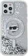 Панель Karl Lagerfeld Liquid Glitter Choupette Head Magsafe для Apple iPhone 12/12 Pro Transparent (KLHMP12MLGCHSGH) - зображення 3