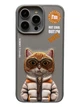 Чохол TPU+PC Nimmy 3D with Metal Buttons для iPhone 15 Колір Cat Grey - изображение 12