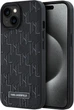Etui plecki Karl Lagerfeld Leather Monogram Metal Logo MagSafe do Apple iPhone 15 / 14 / 13 Black (3666339253622) - obraz 1