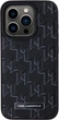 Etui plecki Karl Lagerfeld Leather Monogram Metal Logo MagSafe do Apple iPhone 15 Pro Black (3666339253646) - obraz 3