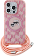Etui Karl Lagerfeld IML Crossbody Monogram Karl & Choupette Head MagSafe do Apple iPhone 15 Pro Pink (KLHMP15LHCKCKLCP) - obraz 2