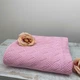 Вязаный плед Дино Розовый для интерьера и отдыха 130х170 см хлопок модал (568947) - изображение 2