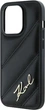 Etui Karl Lagerfeld Diagonal Quilted Script do Apple iPhone 13/13 Pro Black (KLHCP13LPQDSMGK) - obraz 6