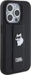 Панель Karl Lagerfeld Gripstand Saffiano Choupette Pin для Apple iPhone 14 Pro Black (KLHCP14LGSACHPK) - зображення 4