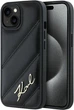 Etui Karl Lagerfeld Diagonal Quilted Script do Apple iPhone 15/14/13 Black (KLHCP15SPQDSMGK) - obraz 1
