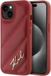 Etui Karl Lagerfeld Diagonal Quilted Script do Apple iPhone 15/14/13 Red (KLHCP15SPQDSMGR) - obraz 1