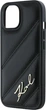 Панель Karl Lagerfeld Diagonal Quilted Script для Apple iPhone 15 Plus/14 Plus Black (KLHCP15MPQDSMGK) - зображення 6